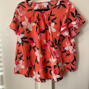 Liz Claiborne Mellon Floral Blouse